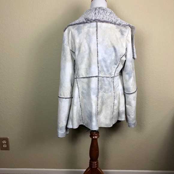 Hanita Women's Open Front Gray Drappe Coat CG - Picture 2 of 8